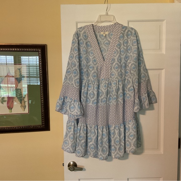 Blue Patterned Dress - Picture 1 of 2